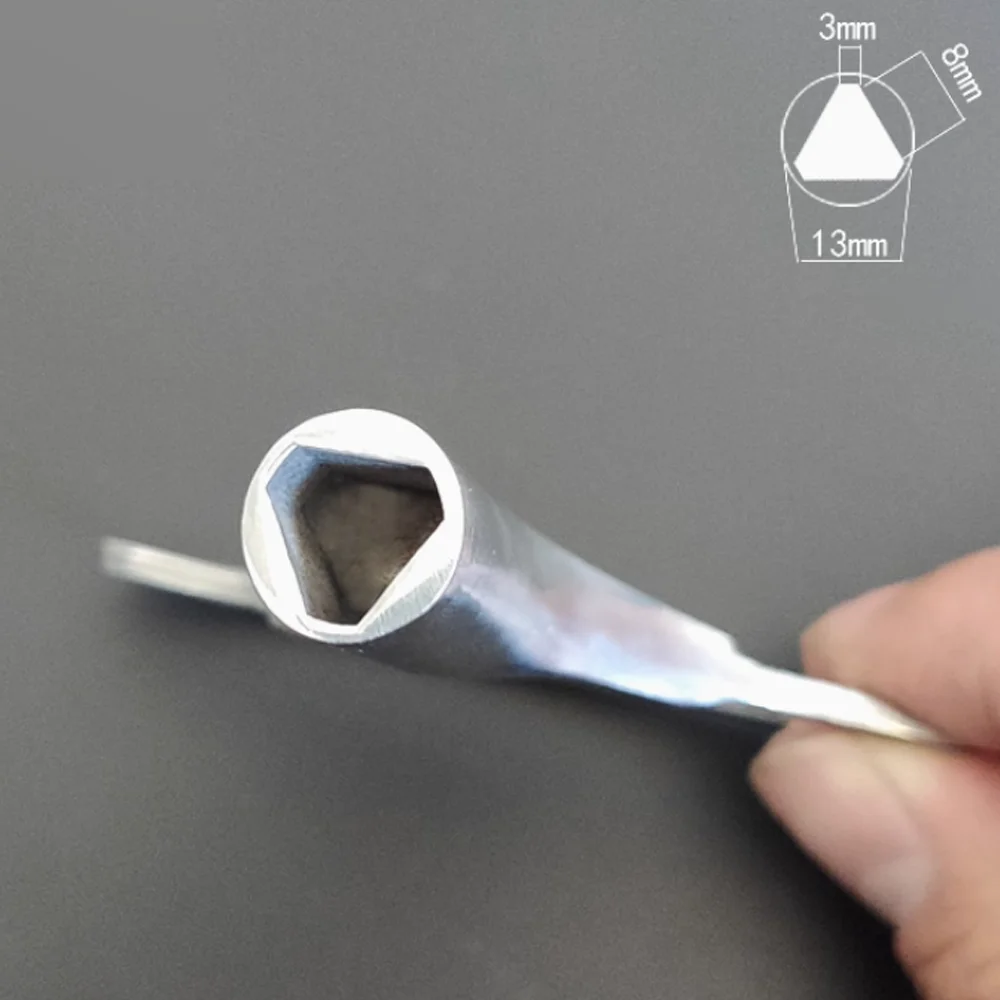 Chave triangular do elevador Chave triangular de aço inoxidável 75 71 3 8 12 MM 1 peça