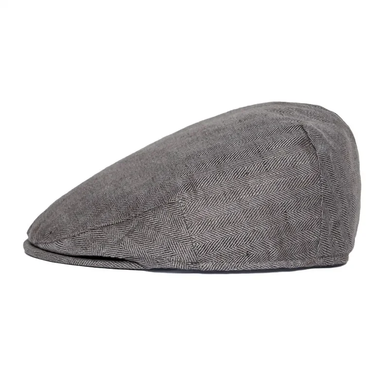 

Men Cap Herringbone Linen Newsboy Caps High Quality Flat Caps Driver Ivy Hat Bakerboy Hats Cool Boina for Male