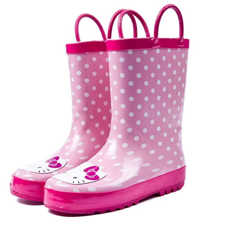 

New Disney cartoon kids princess kitty Rain Boots Student Rain Boots Children's Fashion Non-Slip Short shoes