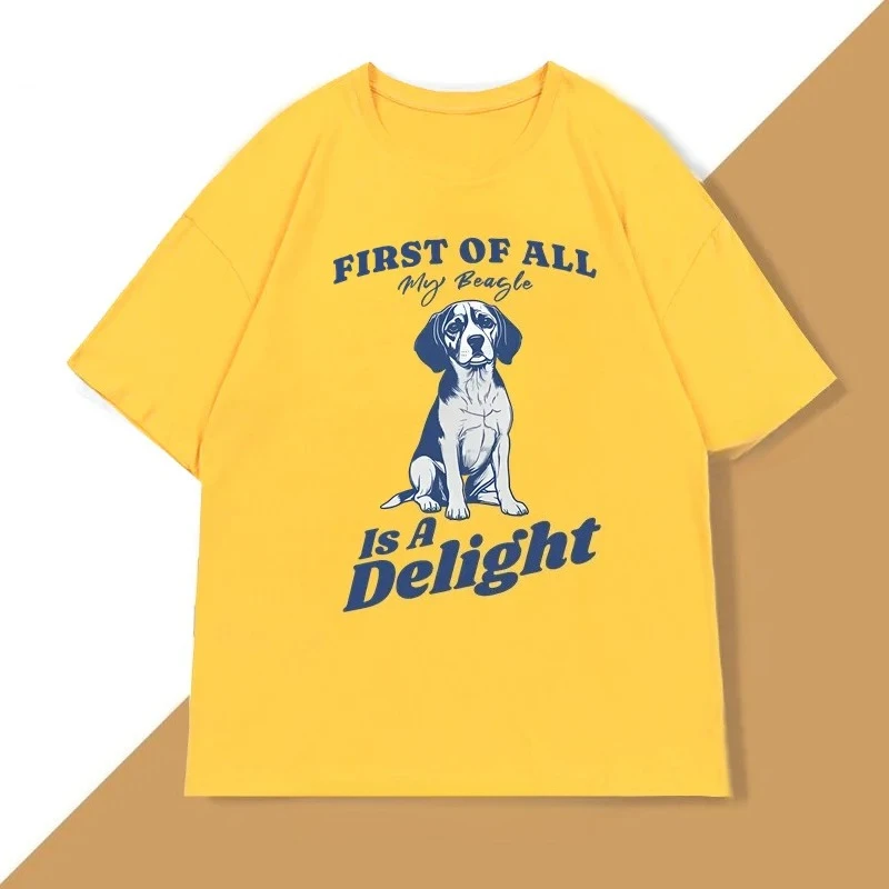 بيغل الكلب تي شيرت لطيف بيغل عاشق تي شيرت المرأة تي شيرت مطبوع موضة الكلب أمي تي شيرت عادية كم قصير تيز الجرافيك تي شيرت