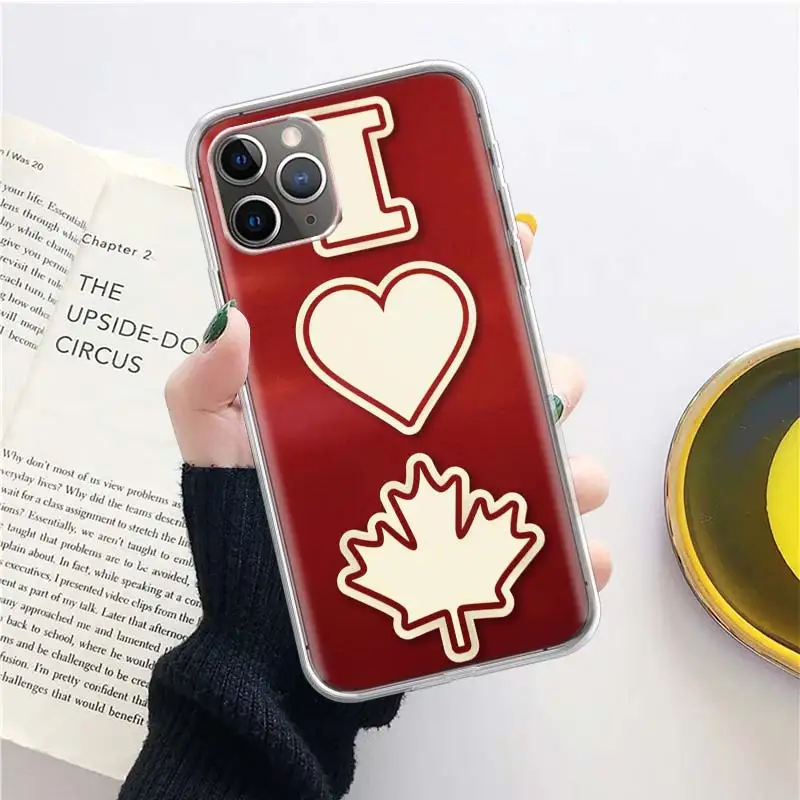 Canada Maple Leaf Flag Silicon Call Phone Case For Apple iPhone 16 15 14 11 Pro Max 13 Plus 12 Mini 7 8 + X XR XS SE Cover Shell