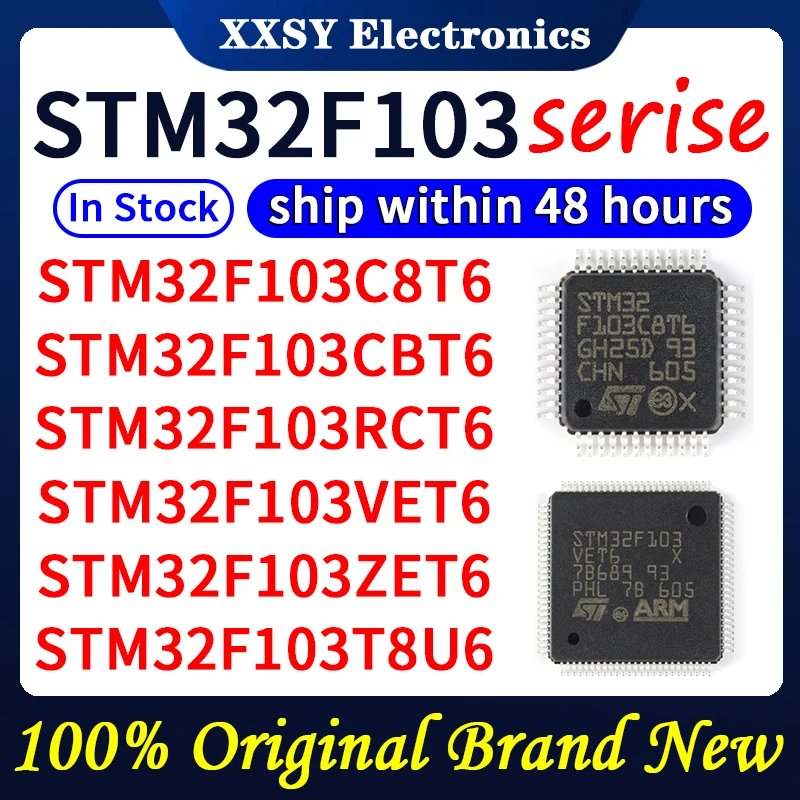 STM32F103C8T6 STM32F103C6T6A STM32F103RBT6 STM32F103RCT6 STM32F103RET6 STM32F103VCT6 STM32F103VET6 STM32F103ZET6 100% Quality