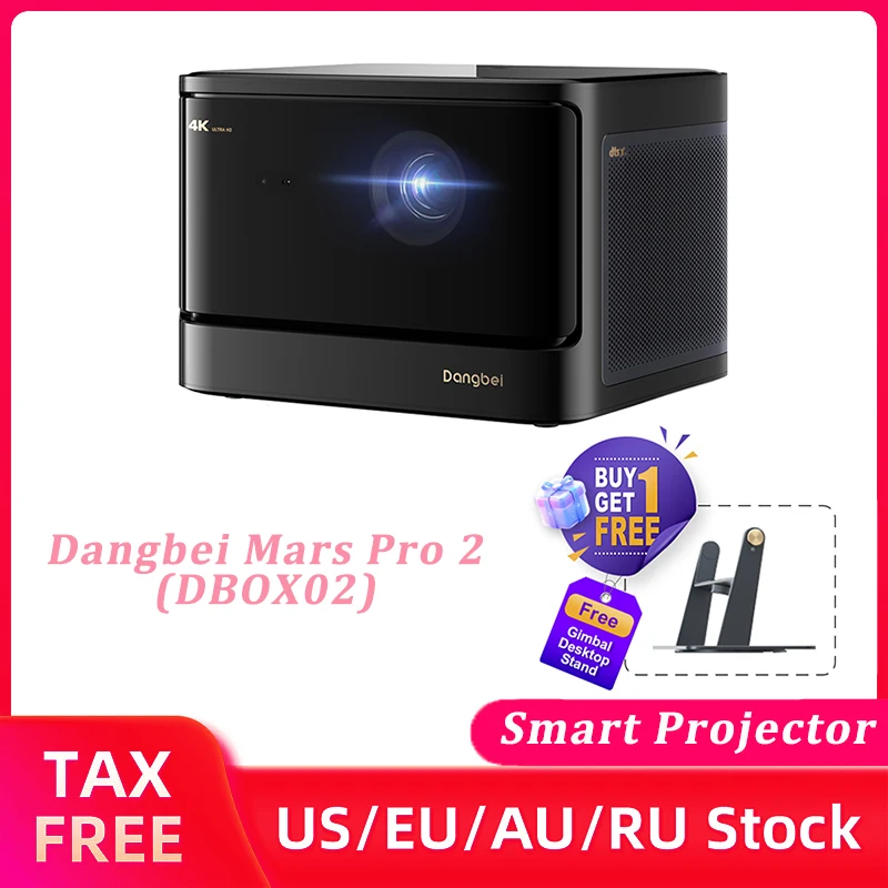 Dangbei Mars Pro 2 (DBOX02) Uhd 4k Laser Projector 2450 ISO Lumens Google Projector With Netflix 3D Smart Tv Projector