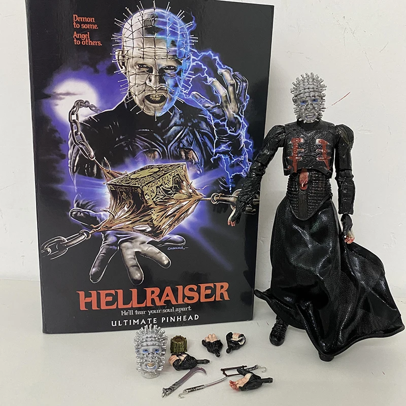 NECA Figure Hellraiser He'll Tear Your Soul Apart Ultimate Pinhead Action Figure PVC Movable Collection Toy Birthday Gifts