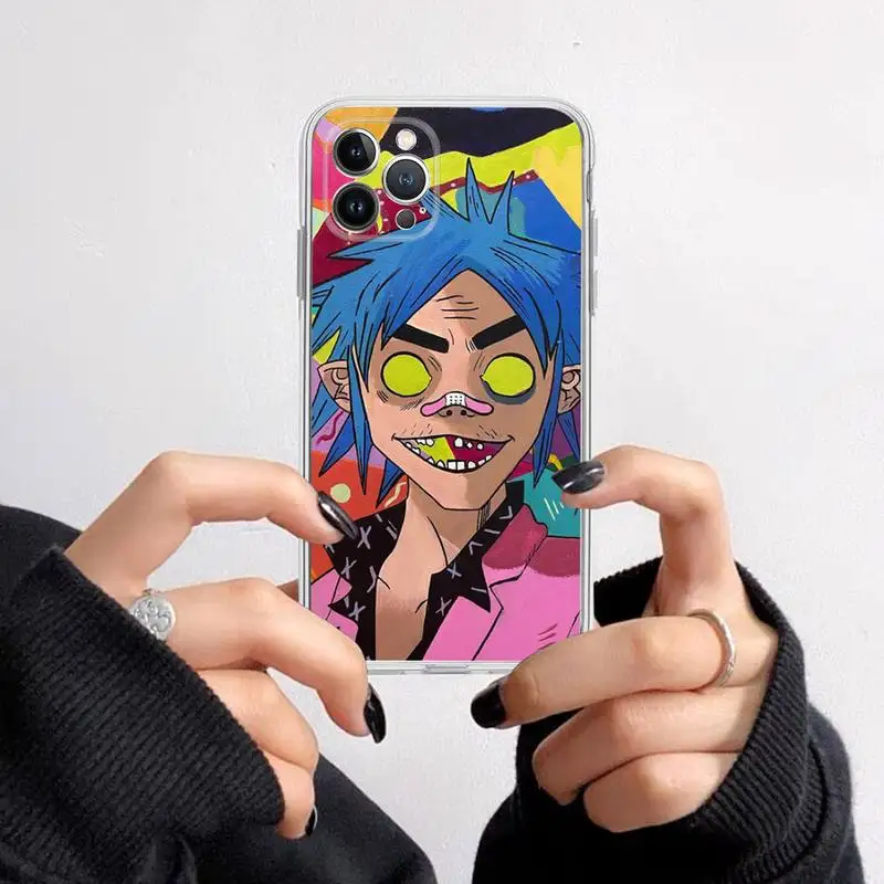 gorillaz Phone Case For iPhone 14 13 12 11 Pro Max XS X XR SE 2020 6 7 8 Plus Mini Transparent Shell