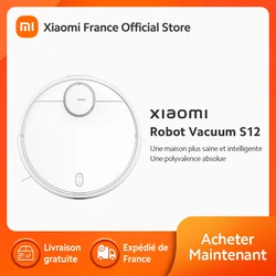 [Official] Xiaomi Robot Vacuum S12, Navigation laser LDS aspirateur robot,Puissance d'aspiration de 4000 Pa