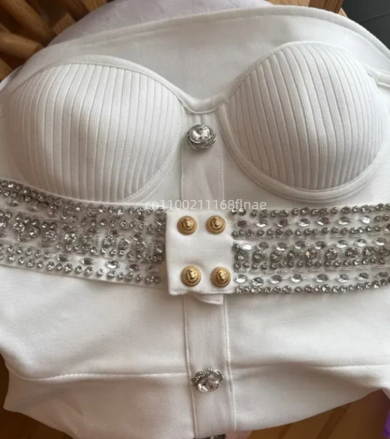 2025 المرأة السوداء مثير قبالة الكتف التسلق كريستال Bodycon ضمادة فستان طويل قفازات أناقة احتفال فستان الحفلات المسائية #5