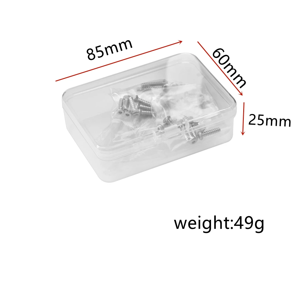 64pcs TAMIYA TT02 Stainless Steel Hex Socket Screws Set For 1/10 RC Car Tamiya TT-02