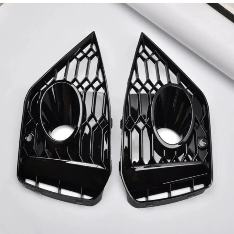Auto Left Right Front Lower Bumper Fog Light Grille Fog Lamp Cover custom For Audi  RS4 RS5  A4L A5 S4 S5