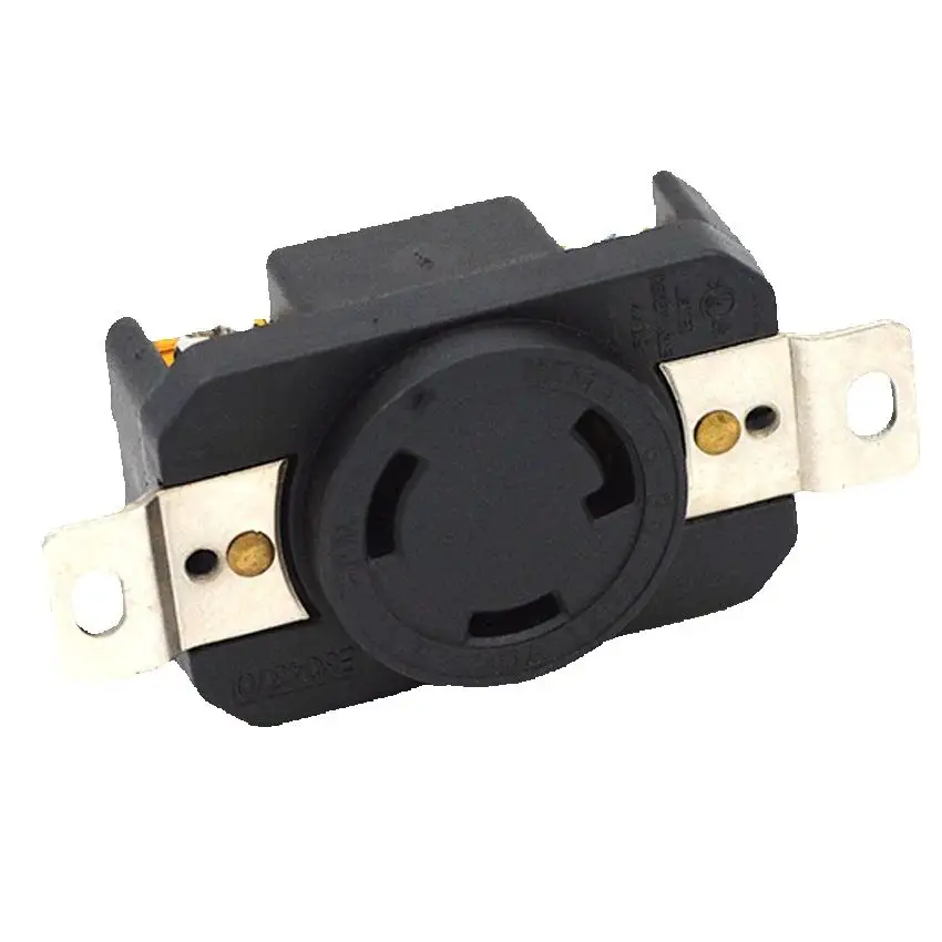 1pcs Assembled UL NEMA L6-30P L6-30R US 30A wired industry connector America Tripolar male female anti-loose locked plug socket