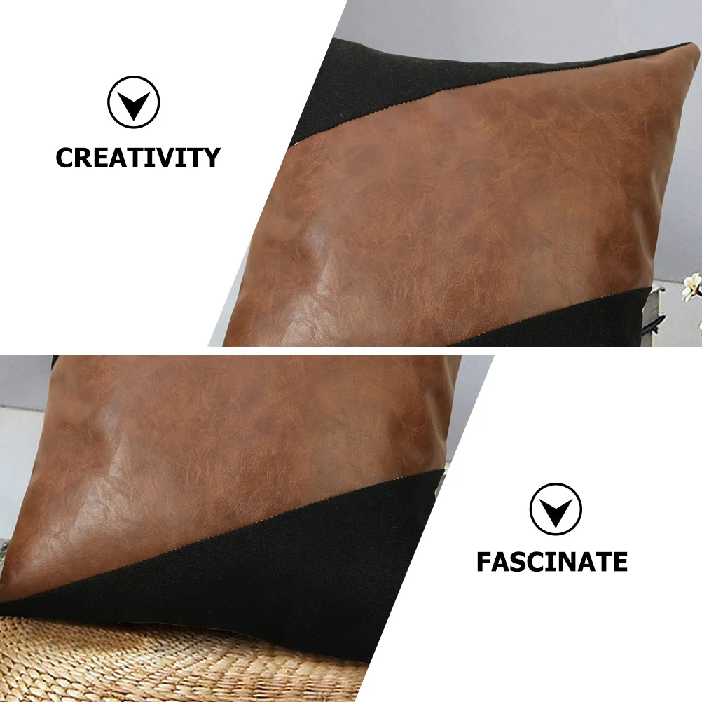 

Patchwork Sofa Pillow Cover Modern Stripe Farmhouse Style Decorative Cushion Case for Living Room Bedroom Office Car Coffee Shop