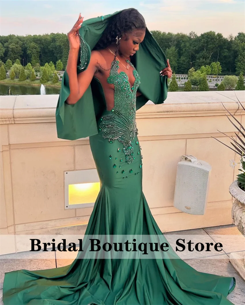 sachin and babi light blue dress Prom Green Dress Black Girl main image 0