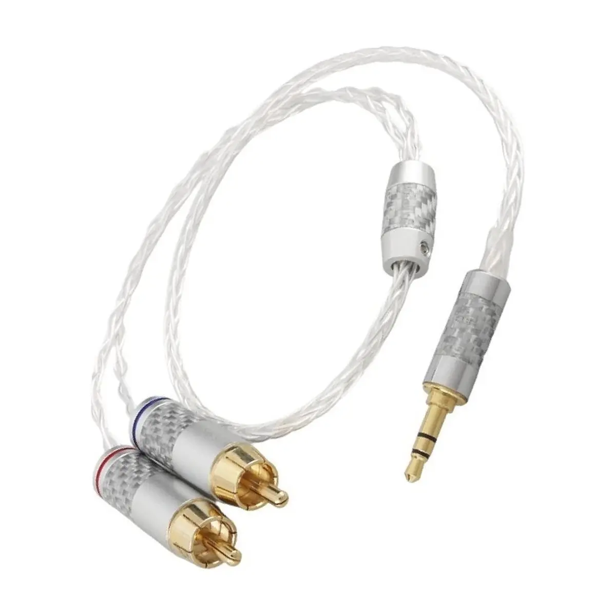 For Cable HiFi Stereo 3.5mm to for Male Audio Cable AUX 3.5 Y Splitter for Amplifiers Audio Home Theater Cable