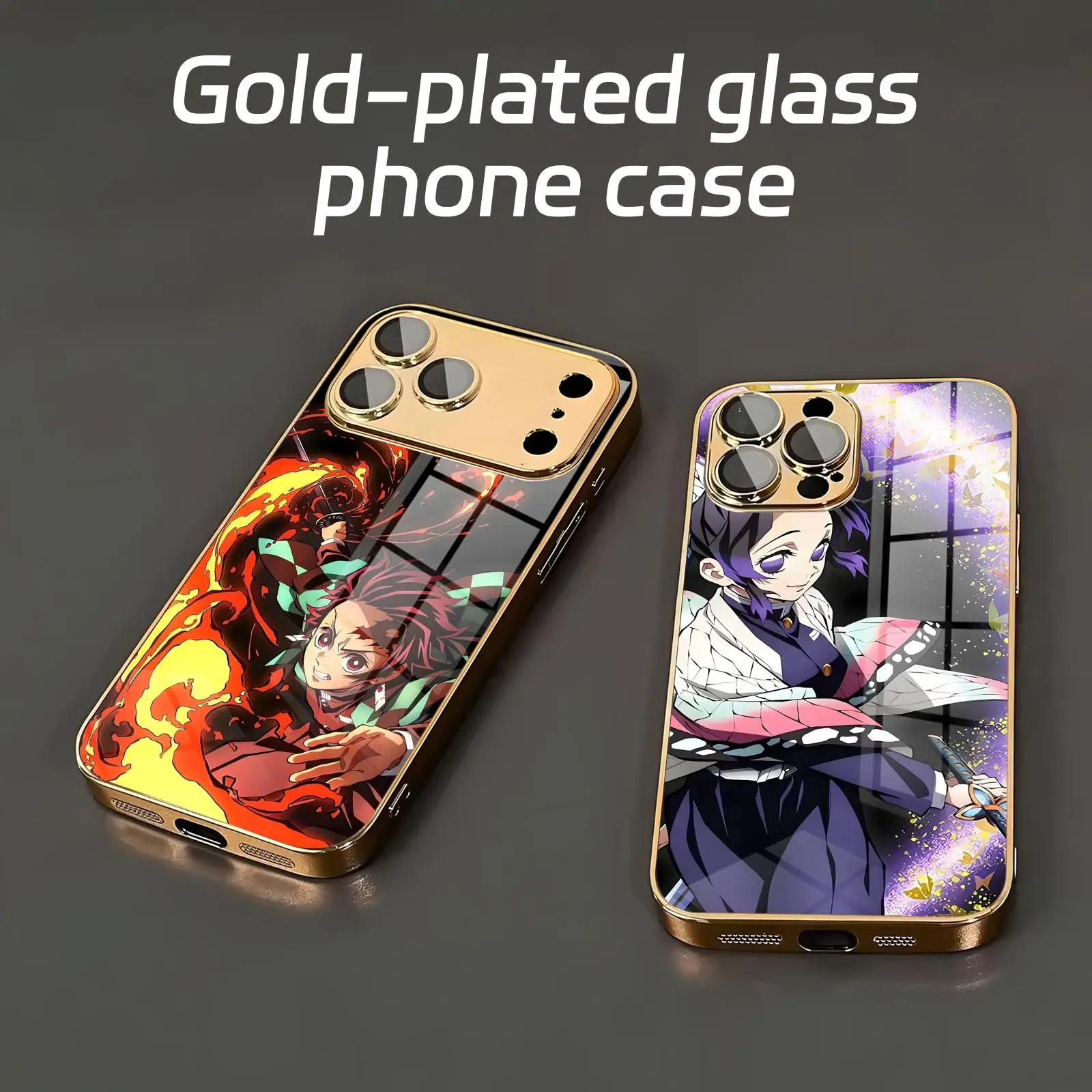 

Anime D-Demona S-Slay-ers Phone Case For iPhone17 16 16e 15 14 13 12Plus Mini Pro Max Electroplated glass Phone Case
