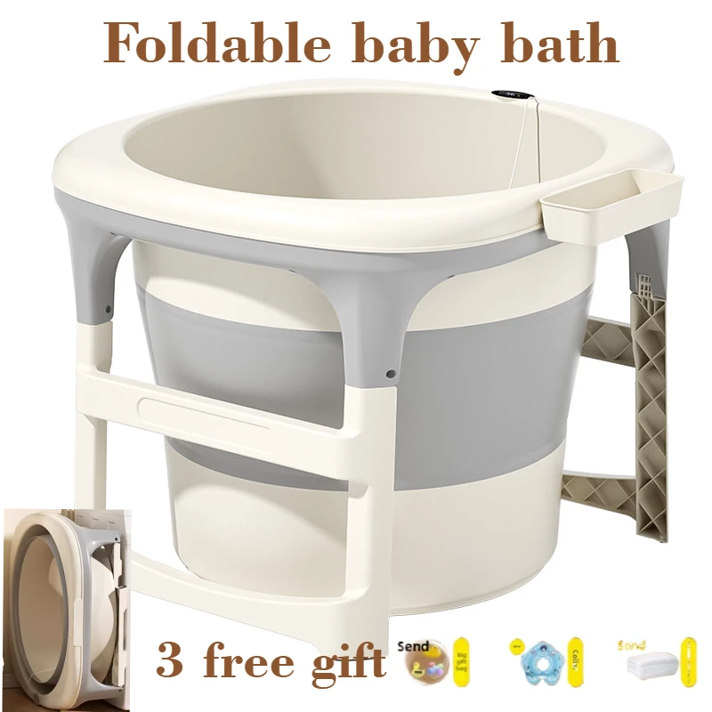 

0-7 years Bath Bucket Baby Swimming HouseholdFoldable Tub Newborn Sitting Asy Storage Splash-Proof Lightweight