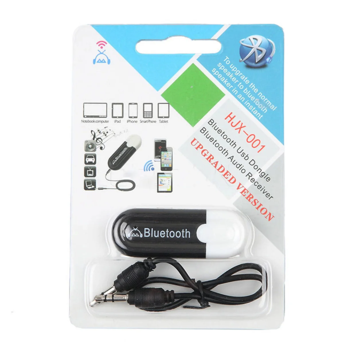 2 in 1 USB-A 3.5mm AUX Bluetooth 5.0 Receiver Audio Converter Transmitter Wireless Dongle Adapter For Phone Speaker Tablet PC TV