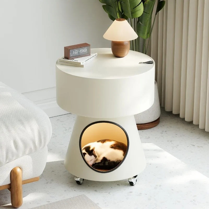 Cat bedside table, sofa side, living room, household cream wind kennel cat cabinet