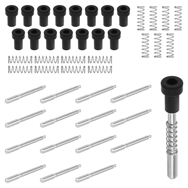 BAAJ-Fenstergitter-Kolbenriegel aus Aluminiumlegierung, 16-teiliges Set – inklusive 5/32 Zoll x 1-1/2 Zoll Riegel mit Kappen und Federn