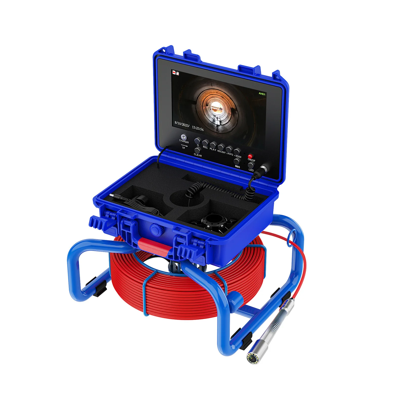 9-Pollici 30M Contametri Impermeabile DVR Scarico Fognatura Ispezione Video Endoscopio Telecamera Autolivellante 51 Per Pipeline Ndt