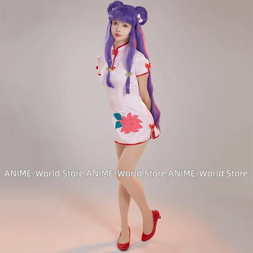 Traje Cheongsam Ranma ½ Ranma Nibun-no-achi Cos Anime Gameboy Role Shampoo Cosplay Maid Dress Sexy Costume Full Set Wig