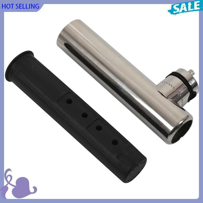 

ABVB-6Pcs Boat Stainless Steel Clamp On Fishing Rod Holder Rails 7/8 Inch To 1 Inch Tube Ship Rod Frame Adjustable Boat