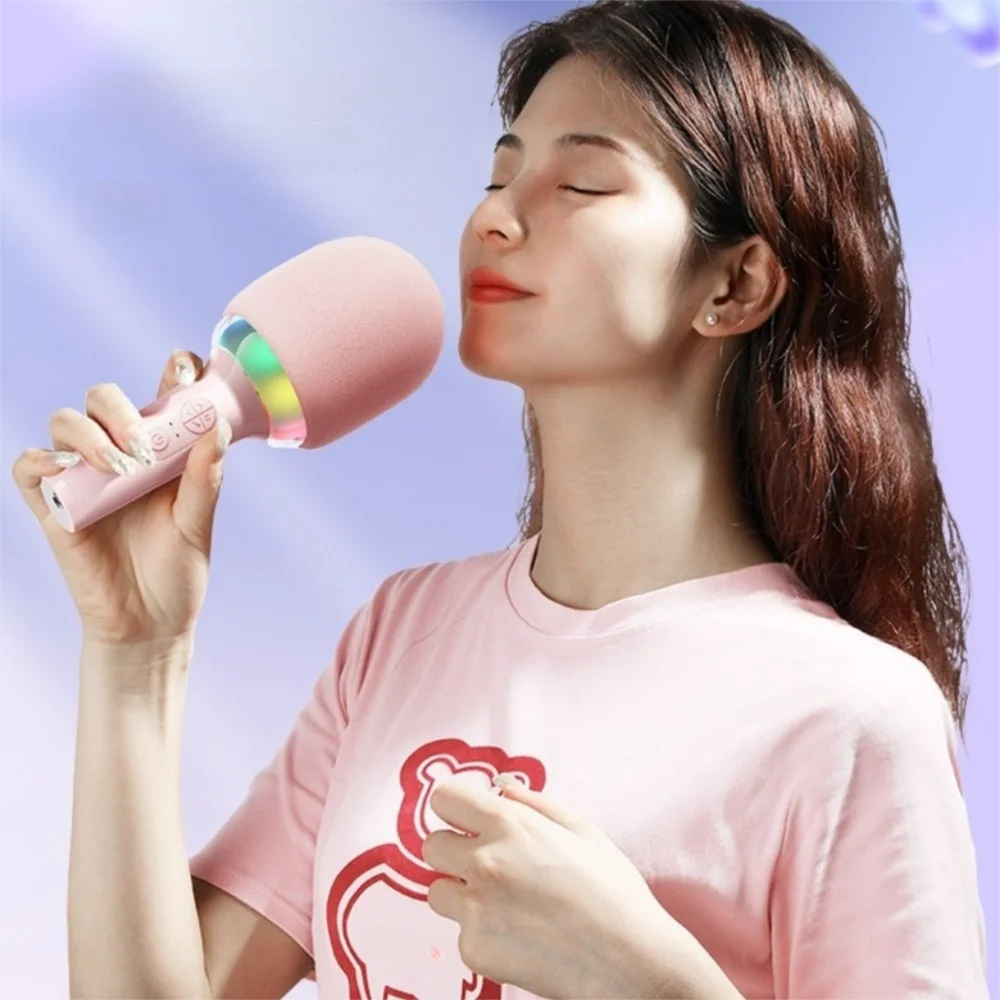 

Домашний пение Караоке Беспроводной микрофон Bluetooth Беспроводной музыкальный плеер Аудио Встроенный микрофон с шумоподавлением Динамик