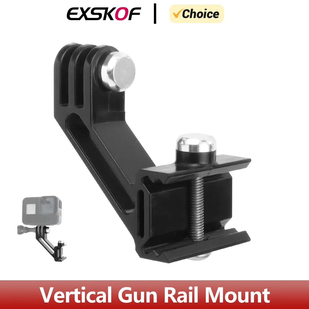 Vertical Gun Rail Mount For GoPro Hero 12 11 10 9 8 7 6 5 4 SJCAM AKASO Insta360 X2 X3 DJI Osmo Action Camera Accessories