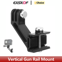 Vertical Gun Rail Mount For GoPro Hero 13 12 11 10 9 8 7 6 5 4 SJCAM AKASO Insta360 X2 X3 X4 DJI Osmo Action Camera Accessories
