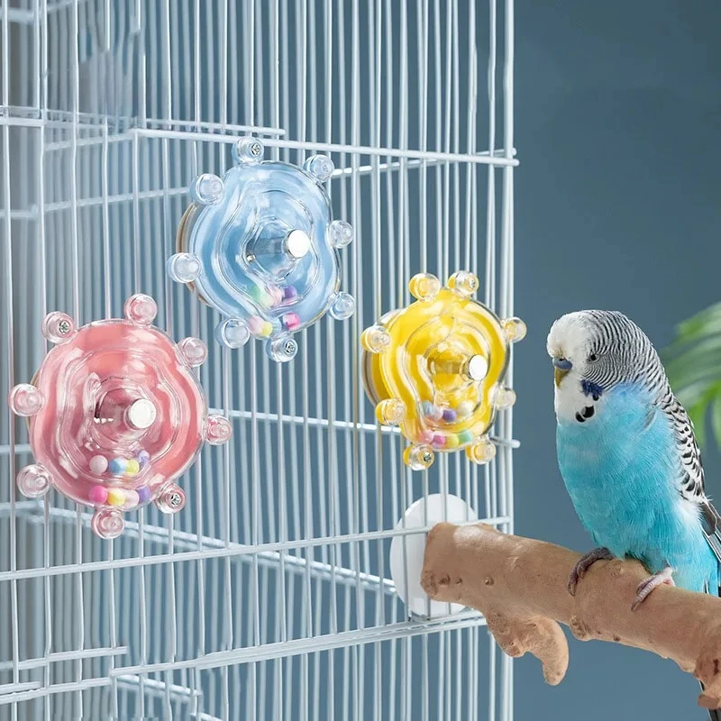 Jouet interactif pour perroquet, jouet pour cage à oiseaux, distributeur de friandises rotatif, pour la stimulation mentale et le divertissement