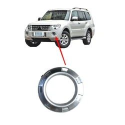 2 Pcs 1 Pair 6400A585 Front Lamp Cover for Mitsubishi Montero Pajero 4 IV MK4 2006-2020 V80 V90 6400A583HA Silver Painting