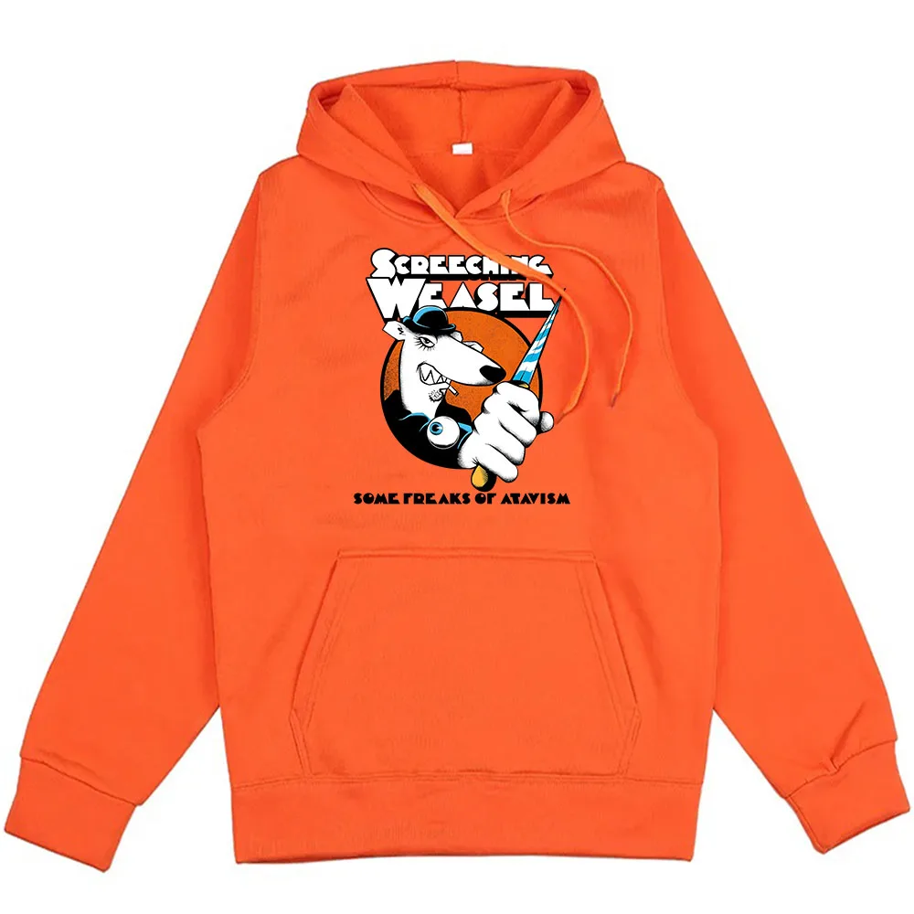 Screeching Weasel Hoodies Some Freaks of Atavism Letter Print Sweatshirt Streetwear Funny Graphic Clothes Winter Men/Women Hoody