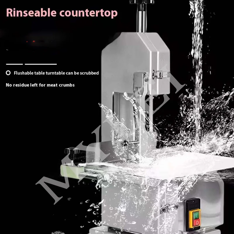 Bone Saw Machine,Electric Stainless Steel Bone Cutter with Safety Protection,High Cutting Efficiency for Meat Processing Plant