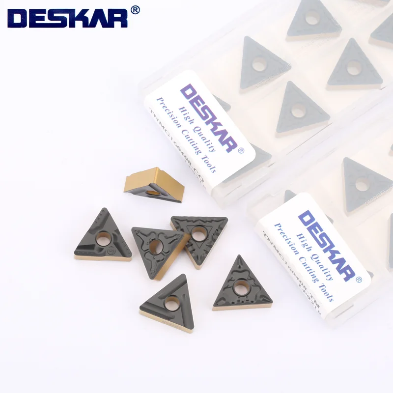 

DESKAR inserts TNMG TNMG160404 TNMG160408 TNMG160412 HQ TM CQ R-VF Blade Cutter CNC Lathe External Turning Tools Steel