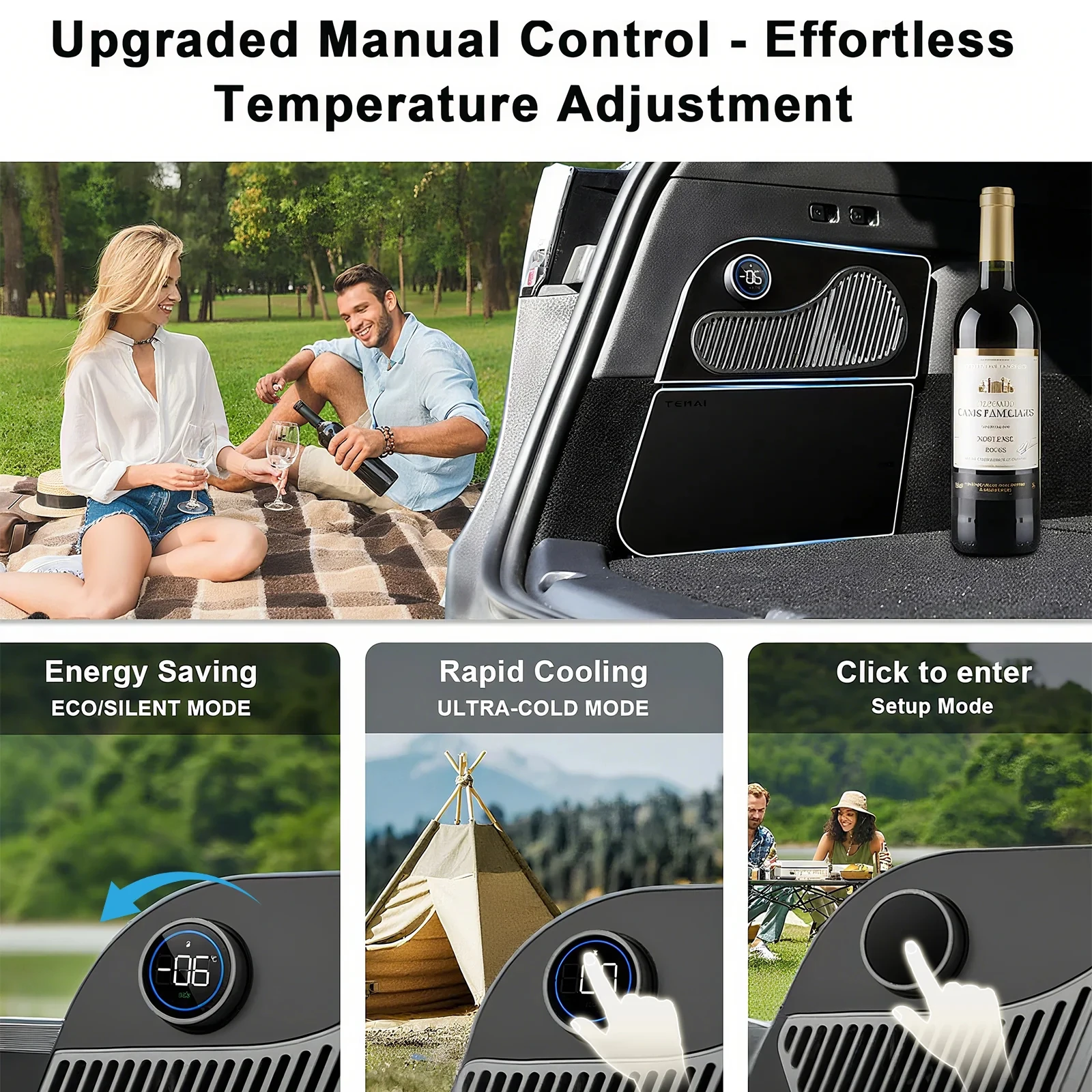 Refrigerator for Tesla Model Y  for New Y Juniper 16L Car Fridge Portable Compressor Freezer Camping Cooler Travel Fresh Keeping