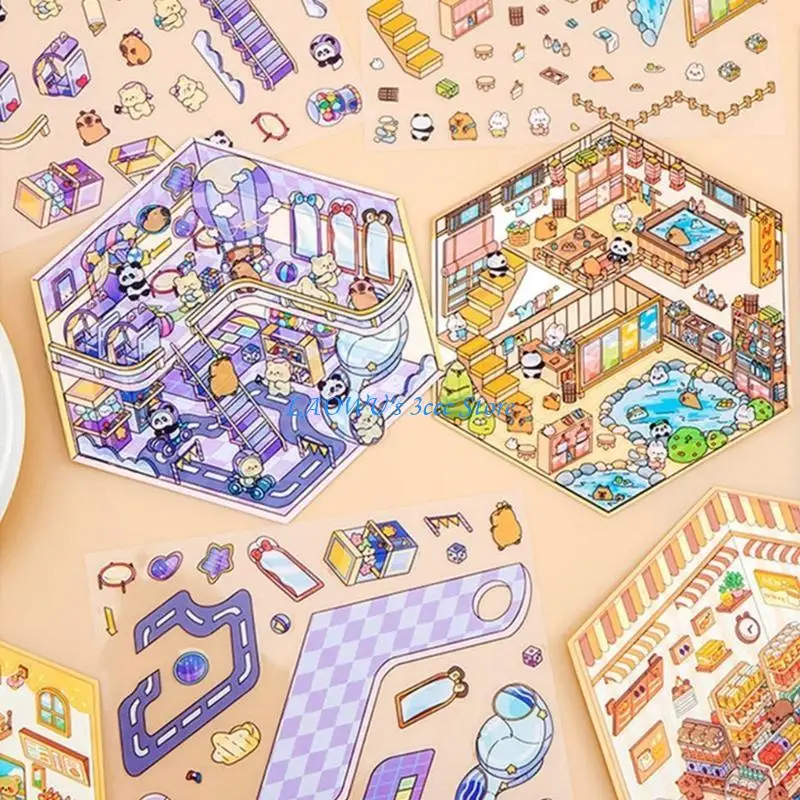 Y8AD Fun Scene miniatura adesivo desenho animado