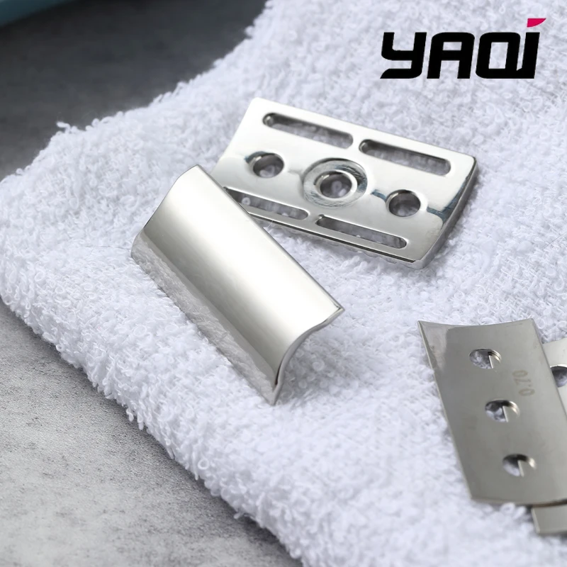 YAQI Trifecta Adjustable 316 Stainless Steel Polished  Collectibles Safety Razor Head with Different Blade Gaps