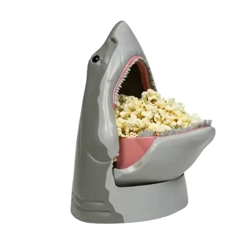 1pc Aqumotic Shark Box Tabletop Decoration Odds and Organize Ends Jars Bucket Storage Jar Popcorn Buckets 30cm