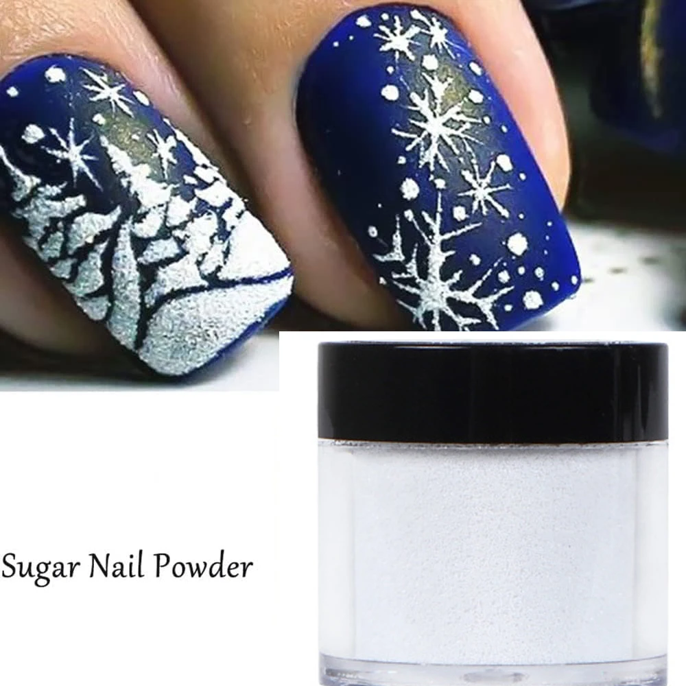 10g Czarno-biały brokat do paznokci, błyszczący zimowy sweter, płatki śniegu, zimowy brokat do paznokci, pyłek, pigment do manicure dla kobiet i mężczyzn, błyszczący pigment