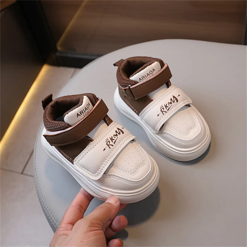 New Autumn Children Shoes Leather Unisex Toddler Boys Girls Sneaker High-help Soft Sole Breathable Fashion Casual Kids Sneakers