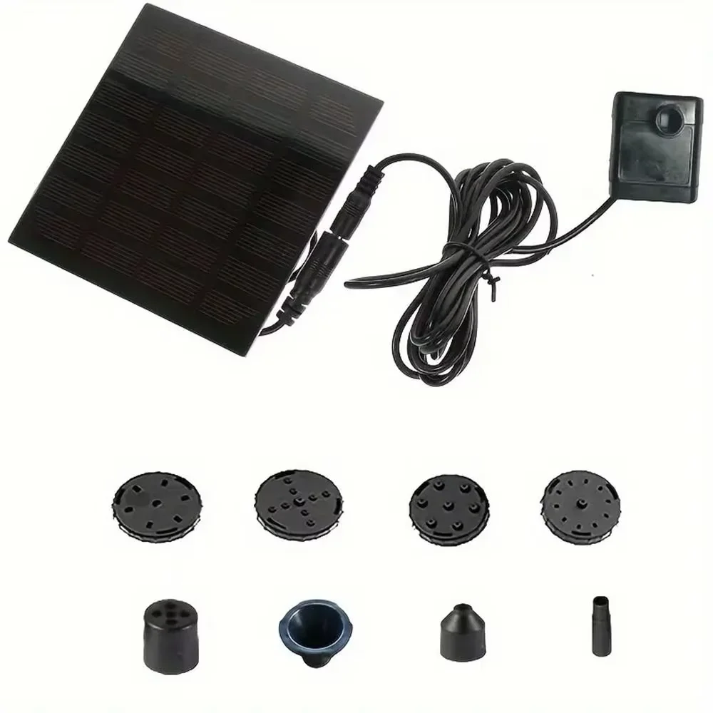 1.5W Mini Solar Fountain Pump Kit, Solar Panel Water Pump for Garden Pool, Bird Bath Outdoor Fountain