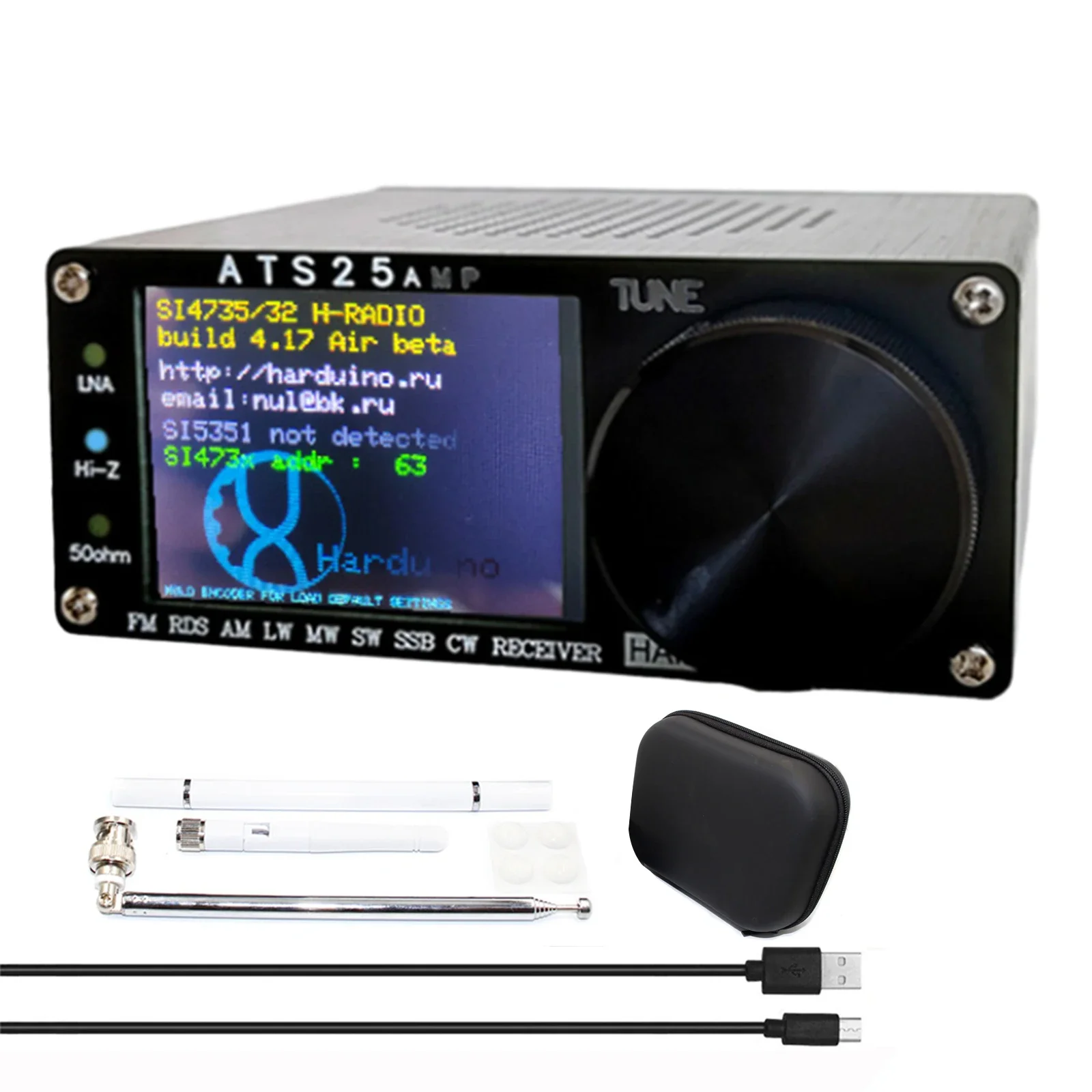 Advanced ATS25AMP RDS Receiver  HI Z Mode  50ohm Mode  Pass Filter Circuit  FM Stereo Speakers  Excellent Sound Quality