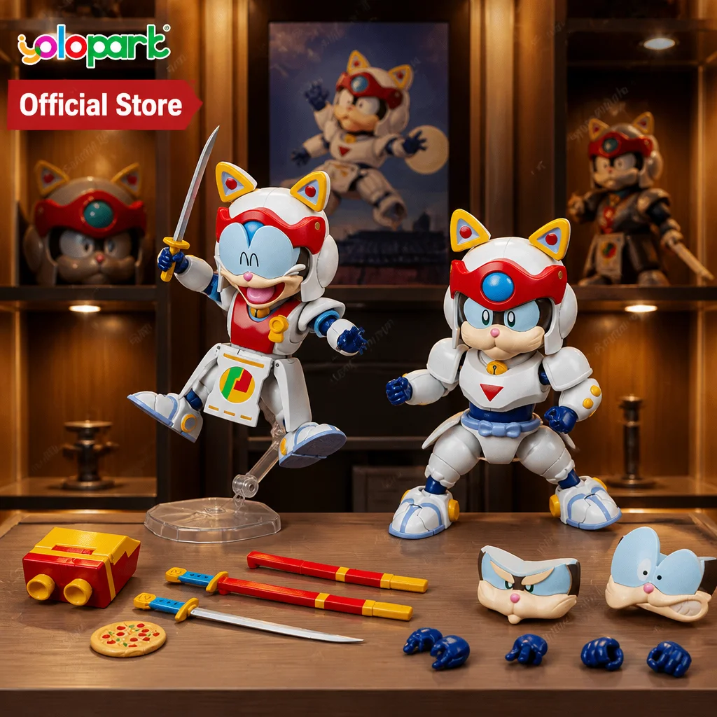 

【In Stock】YOLOPARK 13.3cm Samurai Pizza Cats AMK PRO Series Speedy Diecast Model Kit Collectible Toy Gift