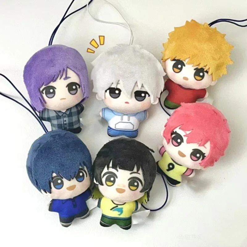 New Blue Lock 10cm Cotton Doll Plush Keychain Multiple Anime Characters Stuffed Pendant Toy for Sports Anime Fan Collection Gift