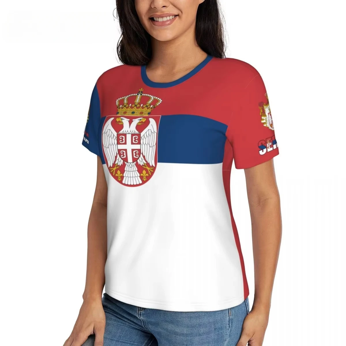 Singapore Flag Serbia Flag Seychelles Flag Slovenia Flag Pattern 3D Printing Comfortable Breathable Quick Drying Casual Jersey