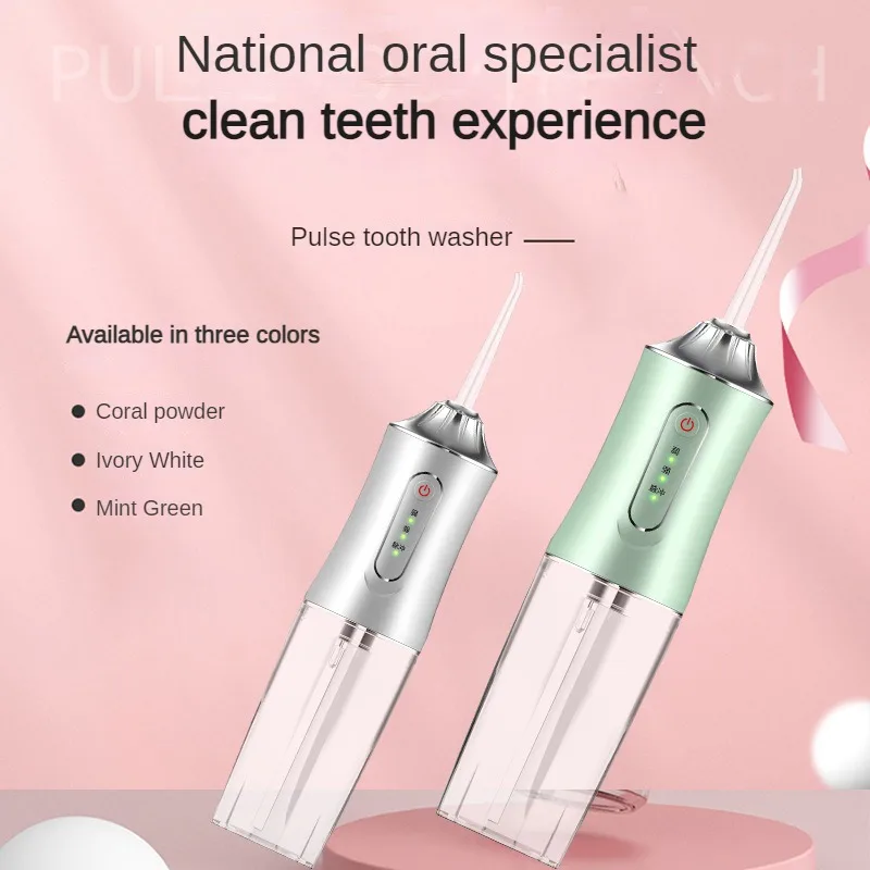 

Electric Oral Irrigator Dental Water Jet Flosser Portable Mouth Washing Machine Teeth Whitening Cleaning 220ML 3 modes IPX7 Home