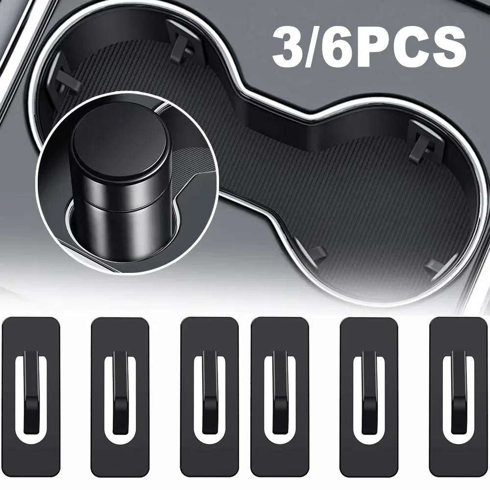 Car Cup Holder Limiter Fixing Clip Self-adhesive Universal Auto Water Cup Slot Limit Pad Car Bottle Console Slot Slip Limiter