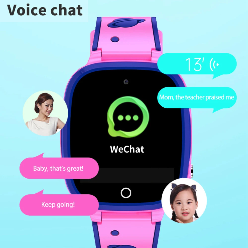 2024เด็กแบบใหม่สมาร์ทวอท์ชการแชทด้วยเสียง SOS โทร LBS กล้องกันน้ำได้สำหรับเด็กนักเรียนซิมการ์ดสมาร์ทวอทช์ของขวัญ