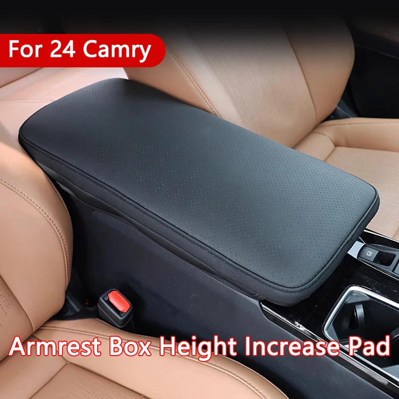 

Car Central Armrest Box Cover Leather Armrest Height Increase Pad Trim Fits For Toyota Camry 2018-2023 2024 Interior Accessories