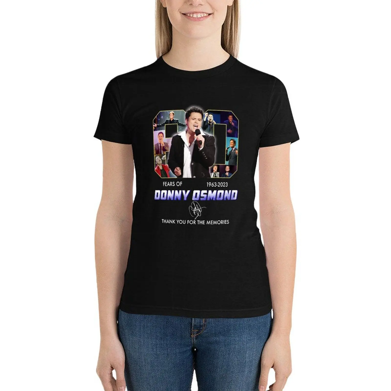 60 Years Of 1963-2023 Donny Osmond Thank You For The Memories Signature T-Shirt sublime Womens graphic t shirts