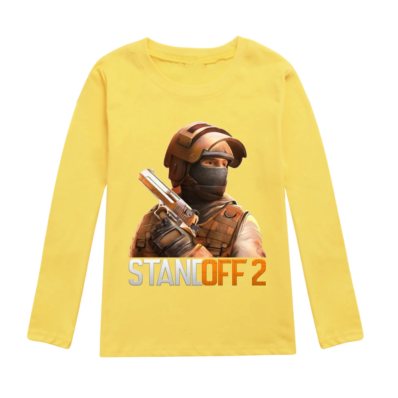 Shooting Game Stand Off 2 Tshirt Kids Casual Long Sleeve Tops Teenager Boys Cotton Clothes Girls Casual Shirts Children Clothing
